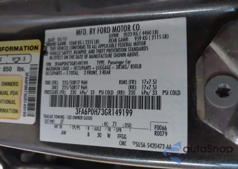 2016 Ford Fusion Se z USA, uszkodzony, nr VIN 3FA6P0H73GR149199